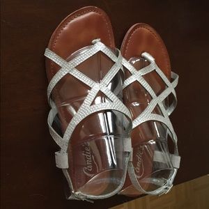 Silver candies sandals